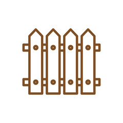 Isolated fence line style icon vector design
