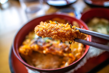 カツ丼　日本の丼もの