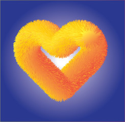 Fototapeta premium love heart in yellowabstract in illustrator