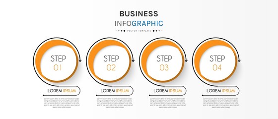 Naklejka premium Business infographic element with options, steps, number vector template design
