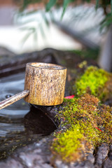 日本のつくばい　和風イメージ