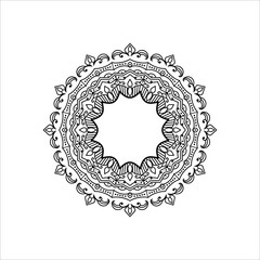 vector mandala luxury black white 