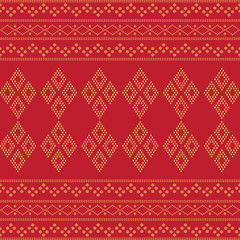 Seamless geometric background motif ulos batak. seamless traditional textile bandhani sari border. creative seamless indiant bandhani textures border design