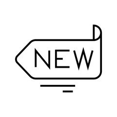 Fototapeta premium Label line icon, concept sign, outline vector illustration, linear symbol.
