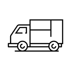Lorry line icon, concept sign, outline vector illustration, linear symbol.