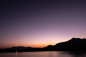 The stars and the milky way in the dark sky at night are very beautiful.