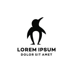 penguin mascot logo icon vector illustration isolated on white background