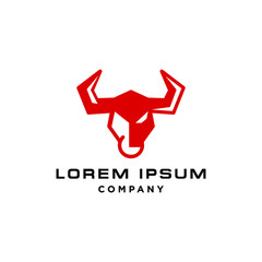 buffalo bull el toro head Icon Logo Design mascot tech technology illustration