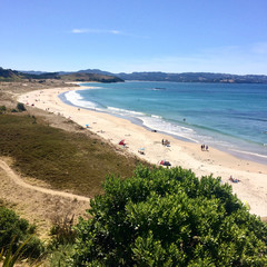 New Zealand beach with white sand in Northland