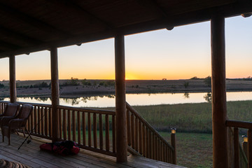 Cabin Porch Sunset