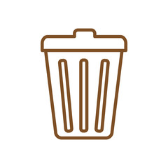 Isolated trash line style icon vector design