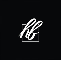 Obraz na płótnie Canvas Initial based modern and minimal Logo. HB BH letter trendy fonts monogram icon symbol. Universal professional elegant luxury alphabet vector design