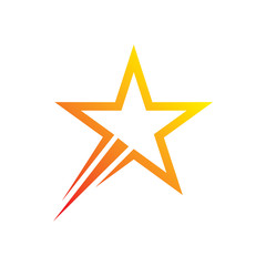 bright creative color shape line star motion logo design