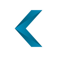 blue solid modern arrow logo design