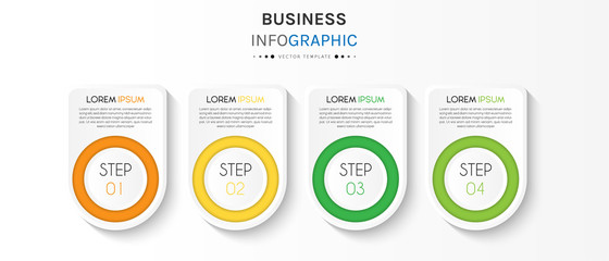 Fototapeta premium Business infographic element with options, steps, number vector template design