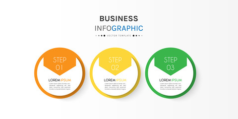 Business infographic element with options, steps, number vector template design