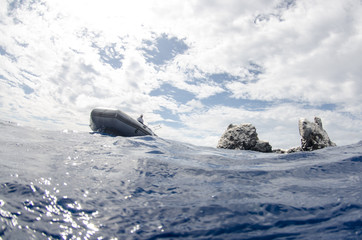 Roca partida rock, revillagigedo archipelago, Mexican pacific.