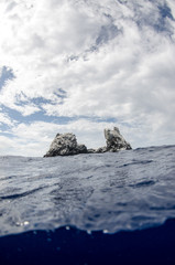 Roca partida rock, revillagigedo archipelago, Mexican pacific.