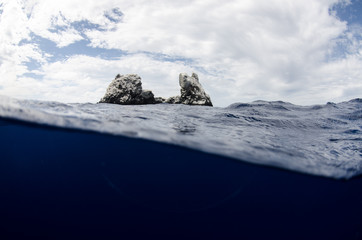 Roca partida rock, revillagigedo archipelago, Mexican pacific.