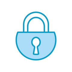 Isolated padlock line and fill style icon vector design