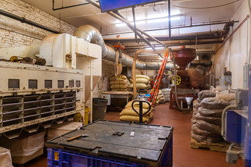 Inside of a chocolate factory