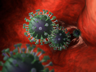coronavirus cell in blood