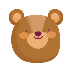cute teddy bear face animal cartoon character