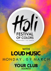 Happy Holi colorful posters Illustration of colorful background for Festival of Colors Happy holi vector elements for card design ,celebration design