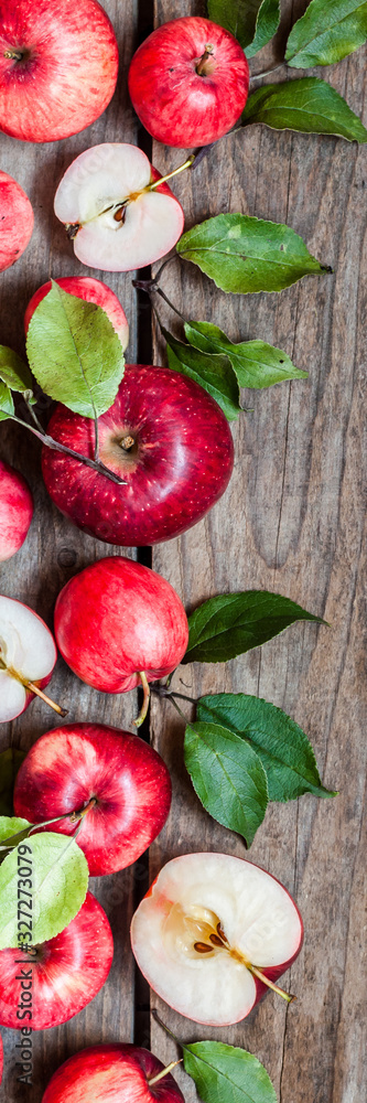 Wall mural red apples, banner