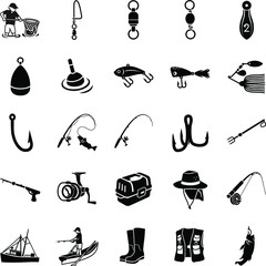 Fishing vector icons