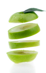 Fresh apples isolated on white background.