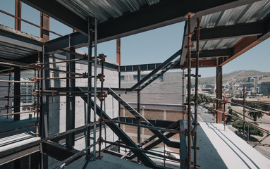 Steel construction of stairs