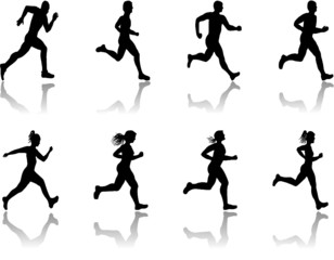 Sprinters Silhouette . vector file