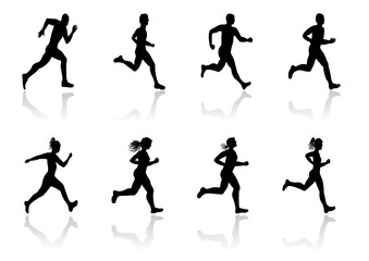 Sprinters Silhouette . vector file