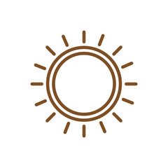 Isolated sun line style icon vector design