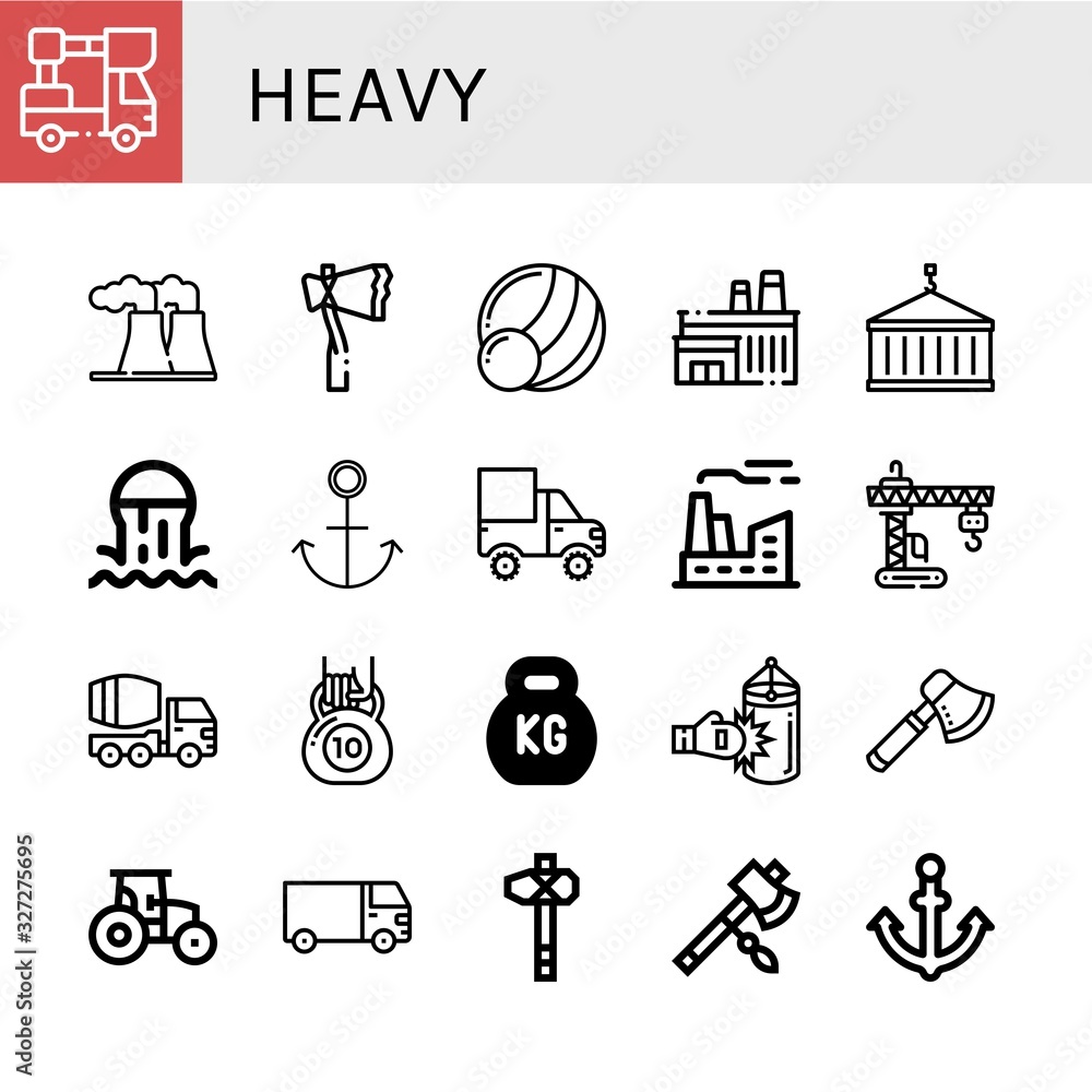 Canvas Prints heavy simple icons set