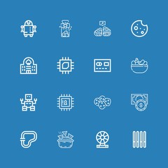 Editable 16 chip icons for web and mobile