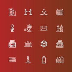 Editable 16 perspective icons for web and mobile