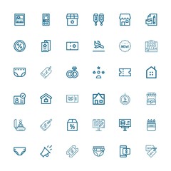 Editable 36 advertising icons for web and mobile
