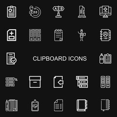 Editable 22 clipboard icons for web and mobile