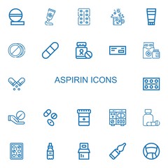 Editable 22 aspirin icons for web and mobile