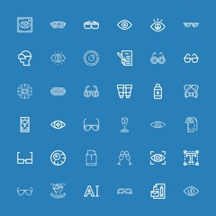 Editable 36 vision icons for web and mobile