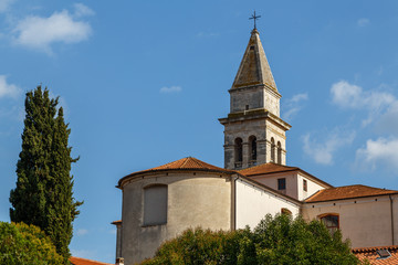 Fototapeta na wymiar Typical church in Vodnjan village in Istria, Croatia