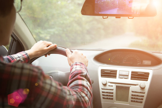 Man driving