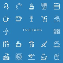 Editable 22 take icons for web and mobile