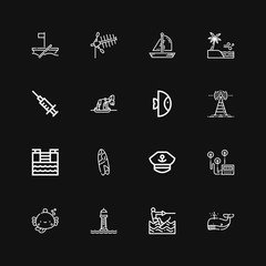 Editable 16 wave icons for web and mobile