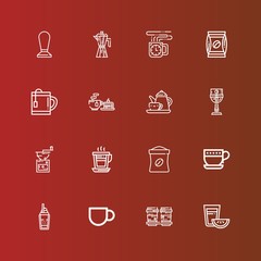 Fototapeta na wymiar Editable 16 espresso icons for web and mobile