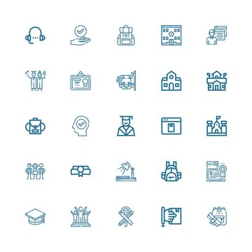 Editable 25 graduation icons for web and mobile