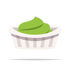 Wasabi paste sauce vector isolated illustration