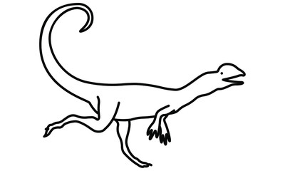 An illustration icon of a Dilophosaurus